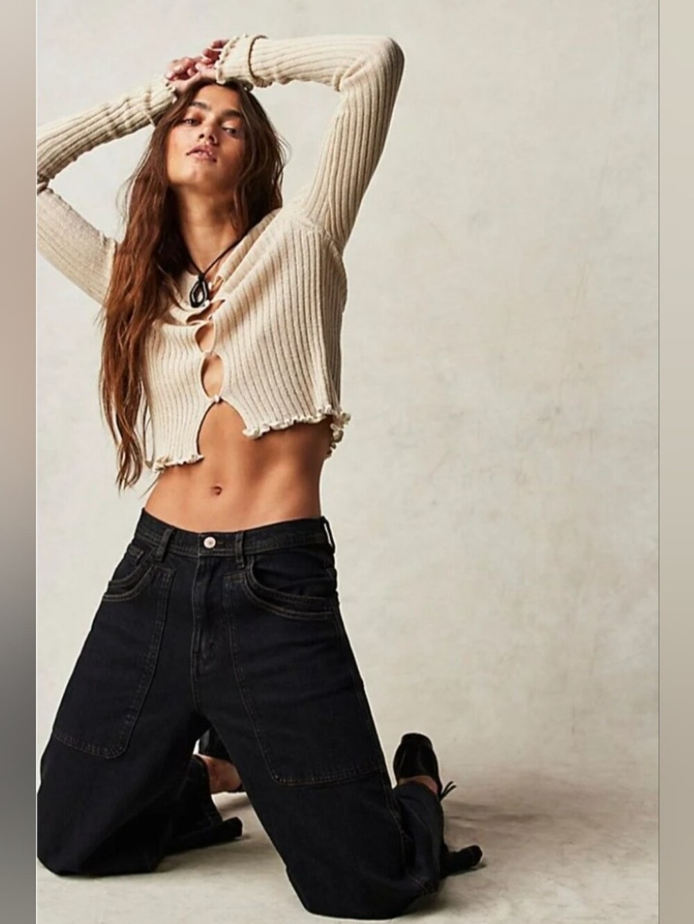 We The Free Piper Mid-Rise Crop Wide-Leg Jeans
